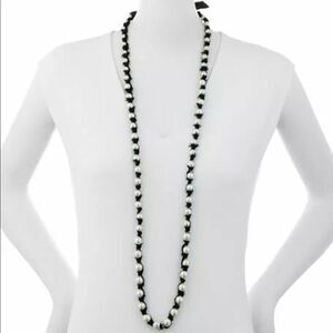 — Lee Angel — Glass Pearl tie-up necklace 